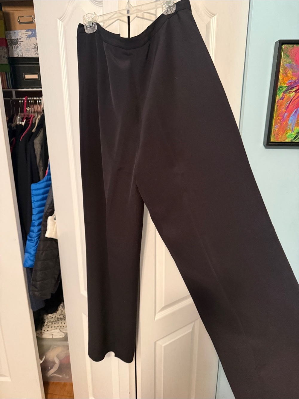 Ann Taylor Black Wide-Leg Dress Pants